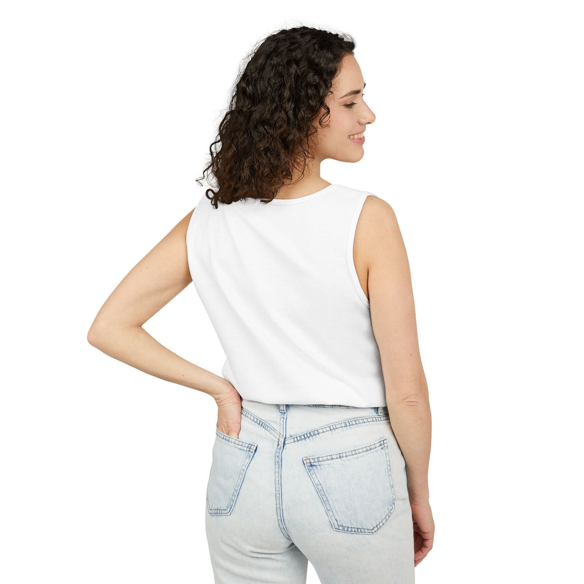 White Belt Garment-Dyed Tank